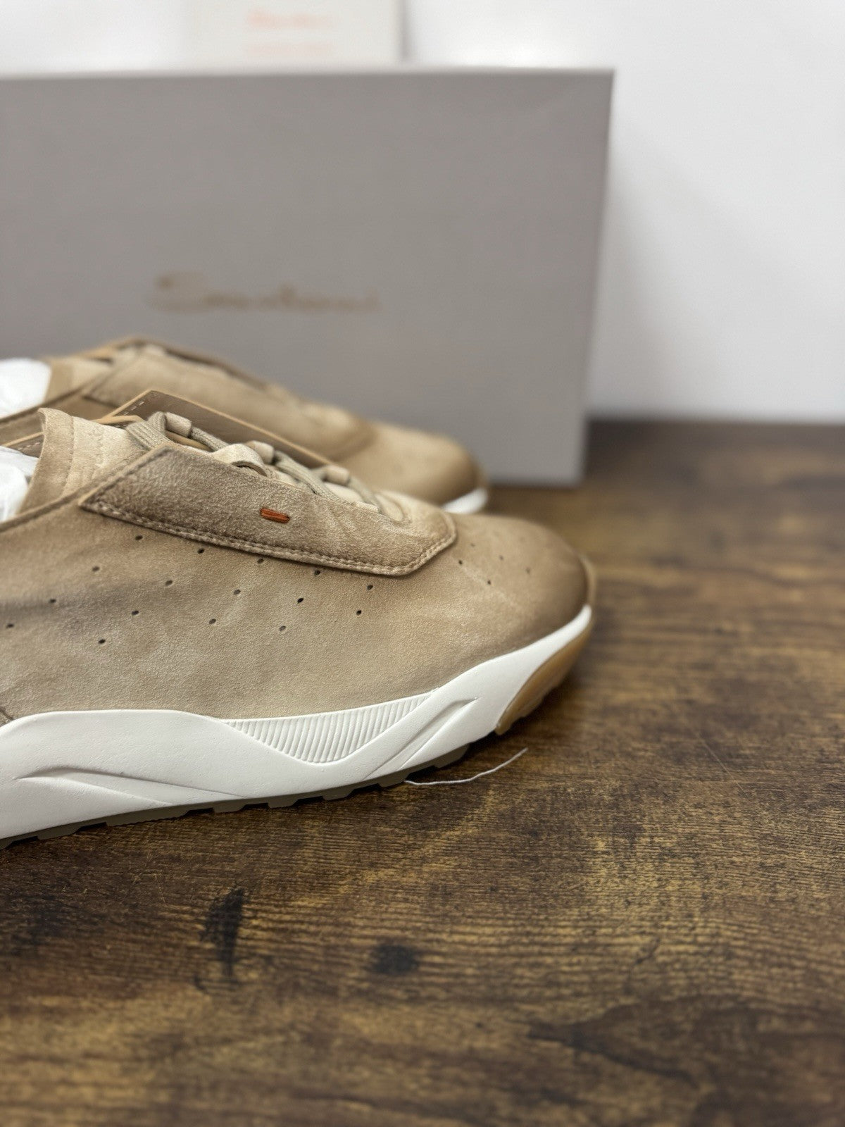 Santoni Sneaker Innova  Suede Beige Casual Scarpa Santoni 39.5