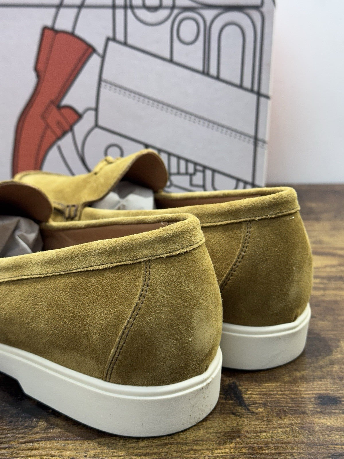 Il Mocassino Summer Walk Nappine  Pelle Suede Sabbia  Fatto In Italia Uomo 43