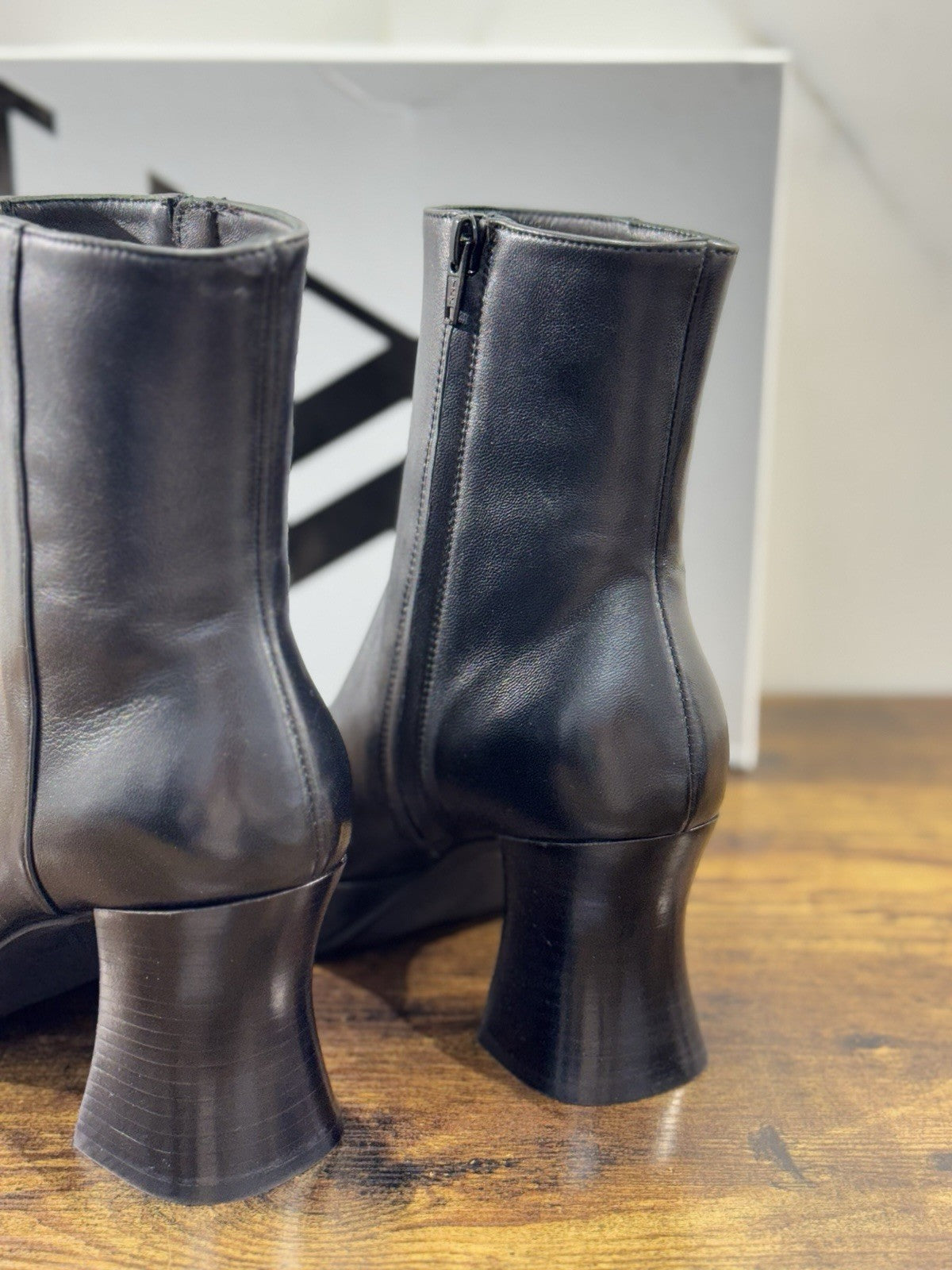 Giampaolo Viozzi Stivaletto Donna Pelle Nero    Con Tacco Made In Italy 37