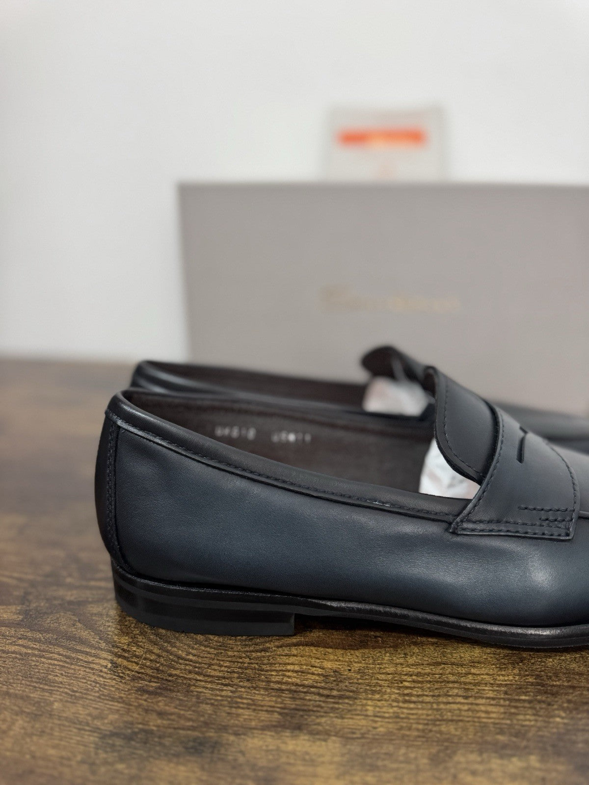 Santoni Mocassino Goodyear   Pelle Blu     Luxury Santoni Uomo 43
