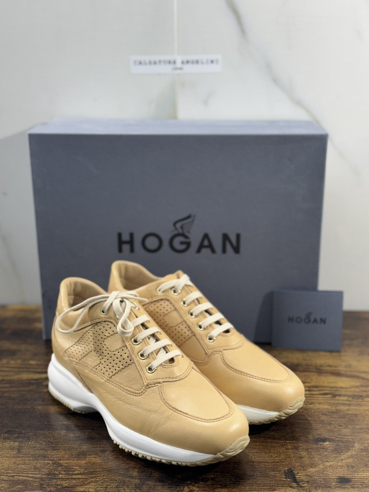 Hogan Interactive Donna Sneaker  H Forata   Pelle Deserto   Luxury Hogan 37