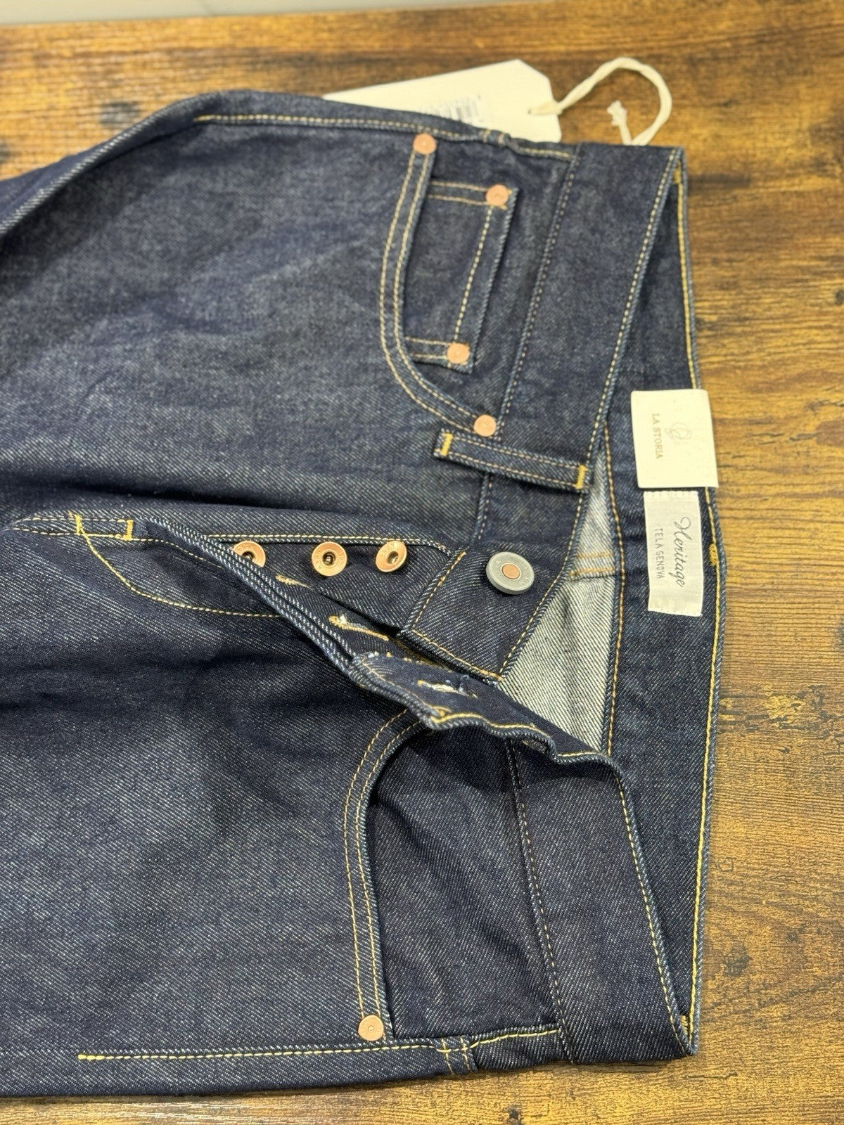 Tela Genova Jeans Uomo Cimosato  Blu Regular Fit Taglia 29