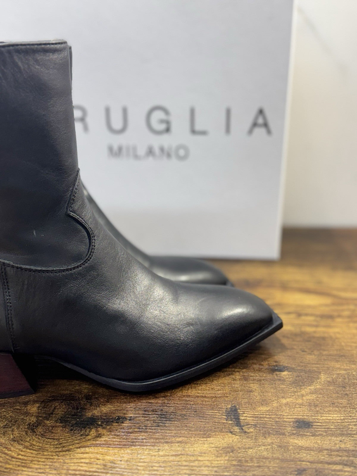 Bruglia Milano Chelsea Boot Nero Pelle  Top Quality Scarpe Donna 40