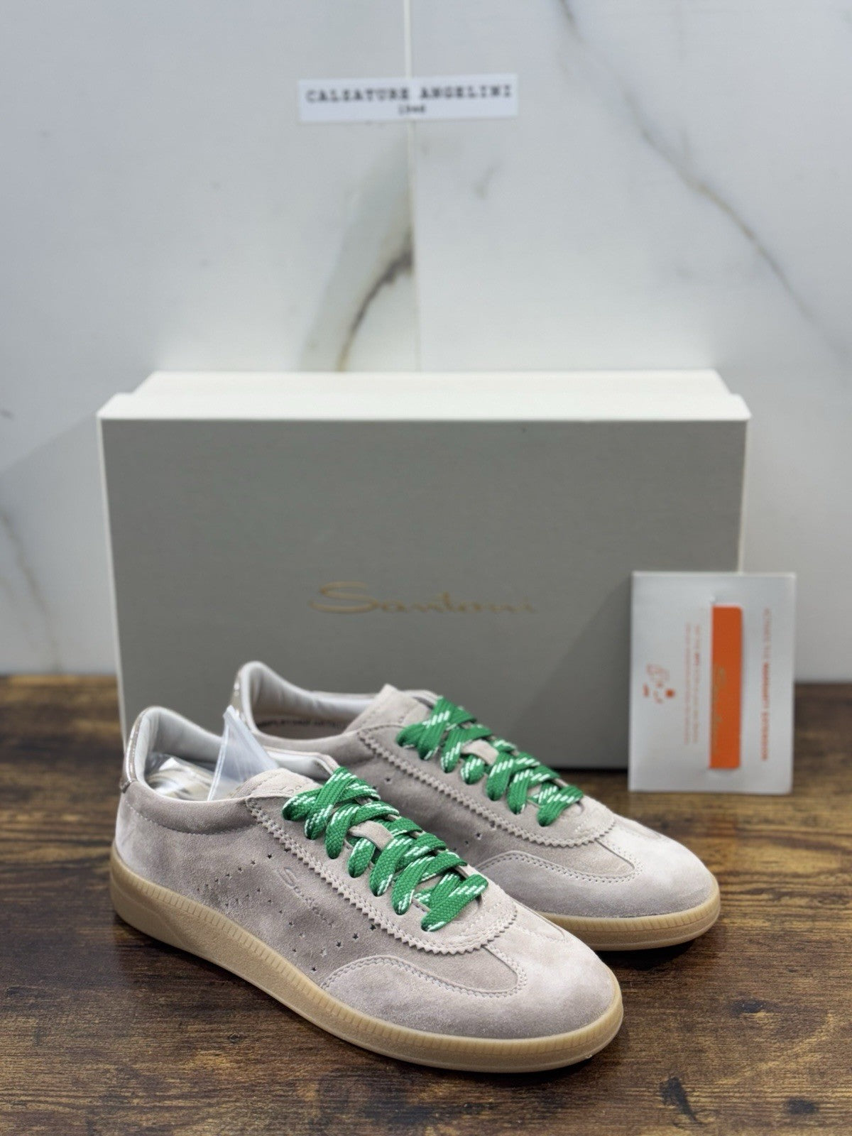 Santoni Sneaker Suede Beige  Luxury Santoni Scarpe Donna 35