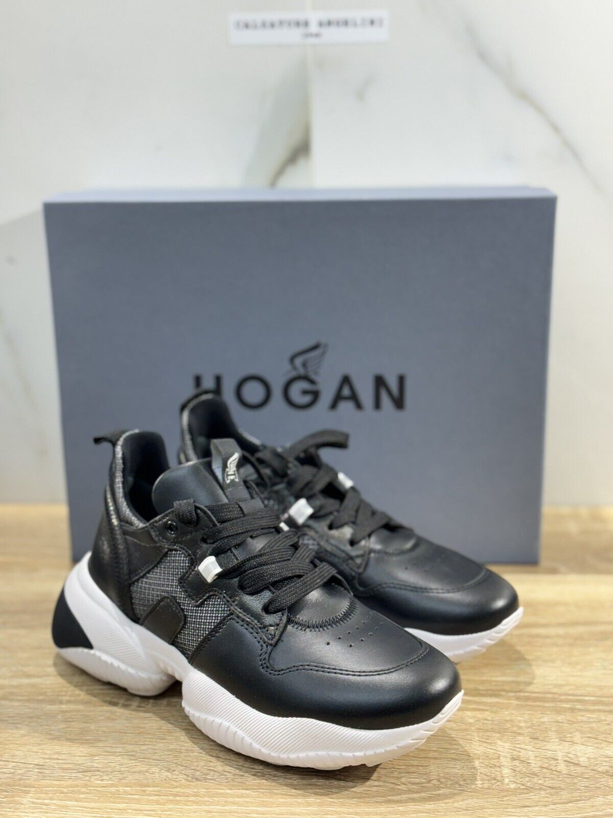 Hogan Interaction Sneaker Donna Nera Casual Woman Hogan Shoes 36.5