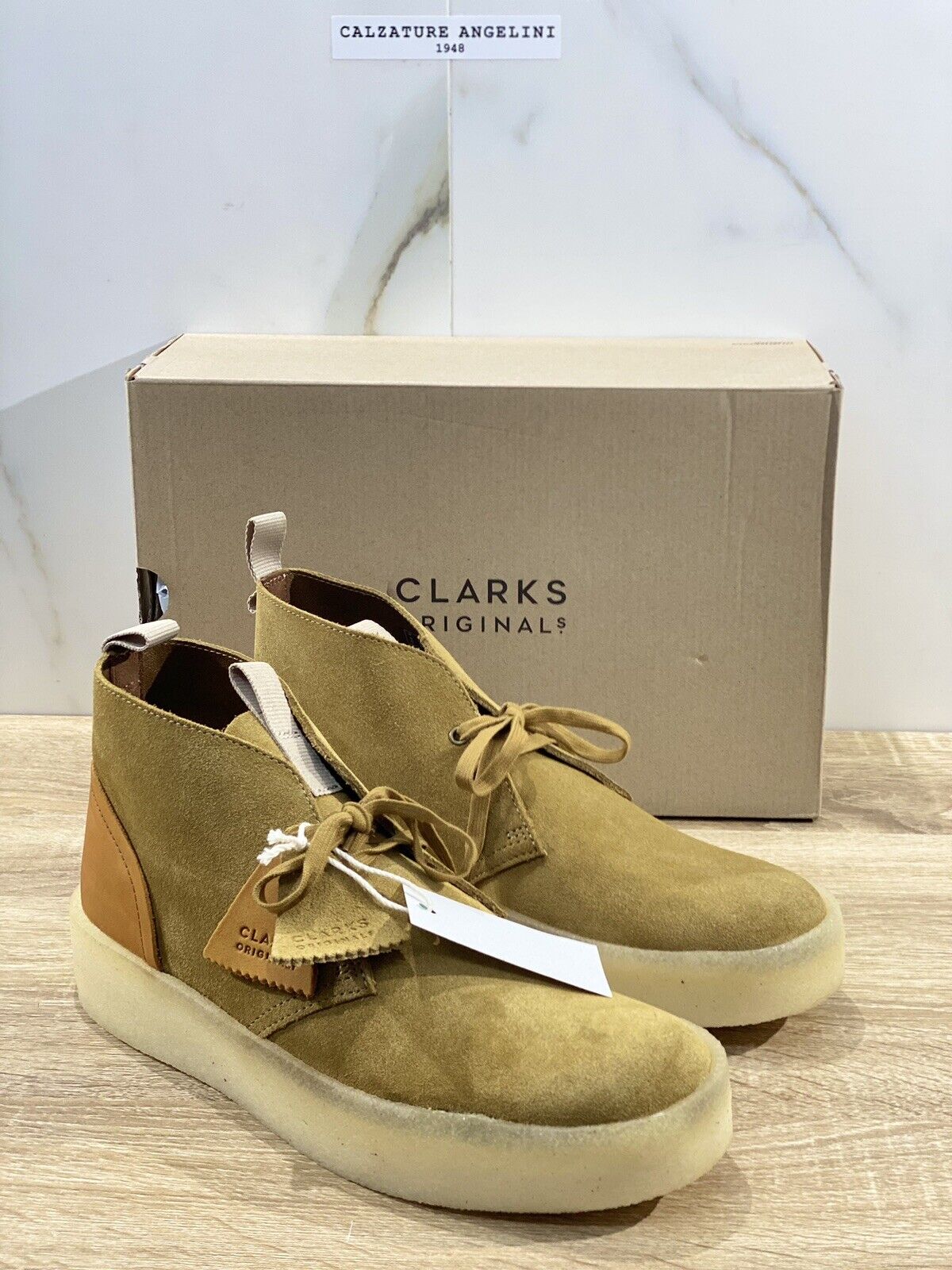 Clarks Original scarpa uomo desert cup pelle quercia suede fondo crepe sole 44