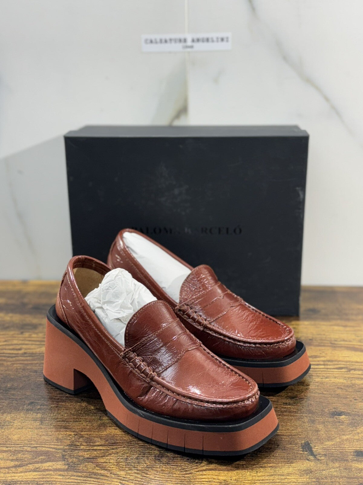 Paloma Barcelo’ Mocassino Donna Odele  Pelle Terracotta   Casual Loafer 38