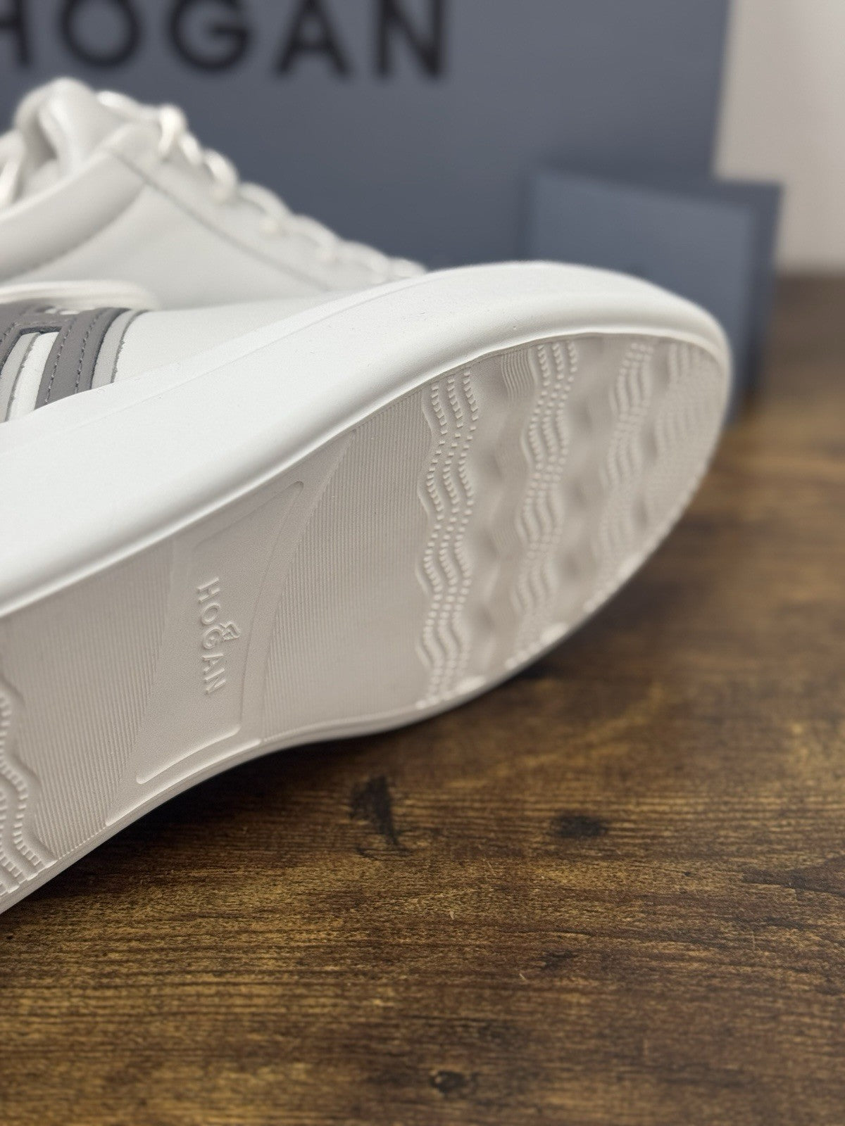 Hogan H580 uomo sneaker Pelle Bianco  memory foam Luxury Hogan Men Shoes 40