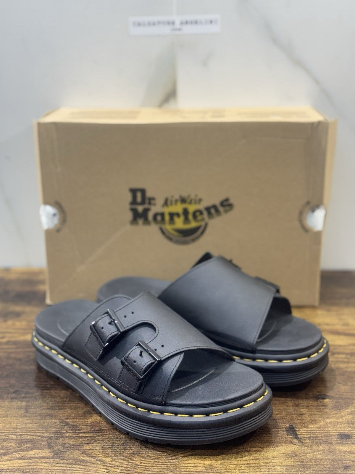 Dr Martens Sandalo  Dax Pelle Nero Casual Dr Martens Uomo 42