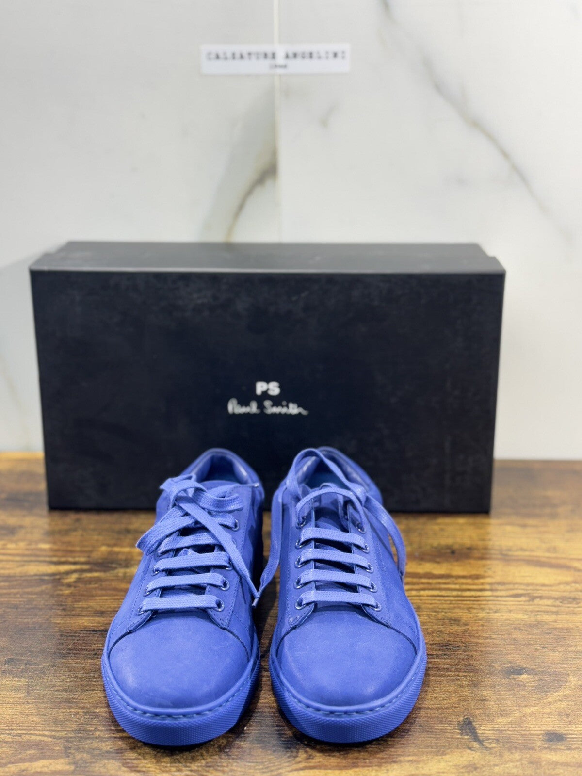 Paul Smith Sneaker Donna  Pelle  Blu   Casual Luxury Woman Shoes 36