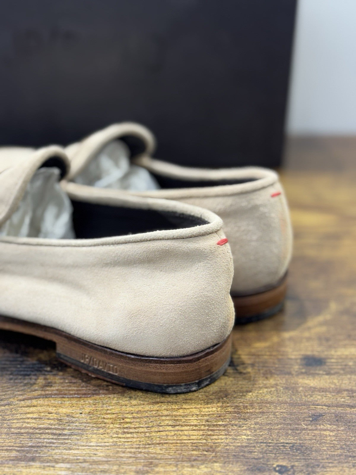 Jp David Mocassino Pelle Suede Safari  100% Made In Italy Casual 39