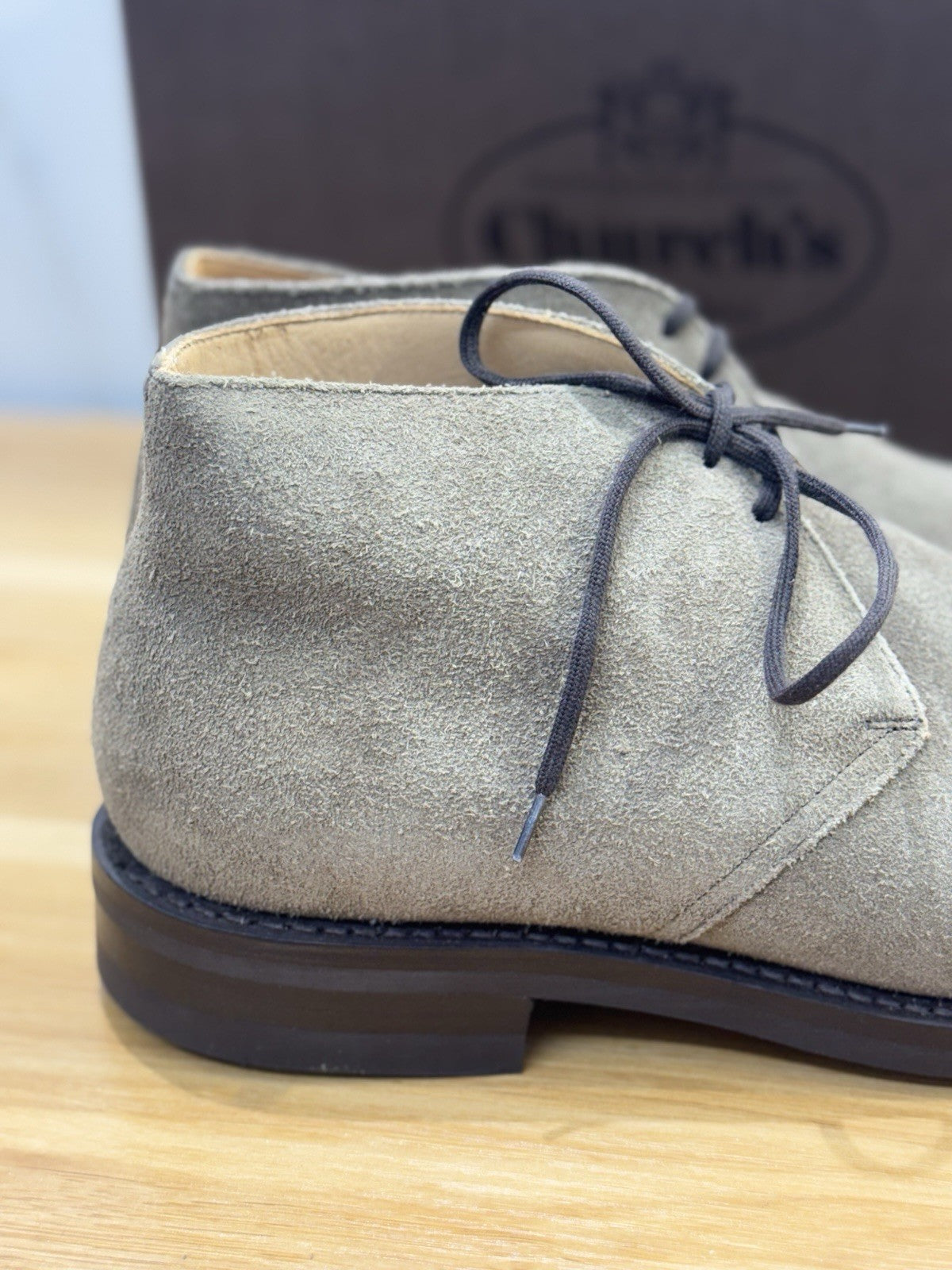 Church’s Ryder 3 81 Polacchino Suede Mud  Luxury Church’s Uomo 40.5
