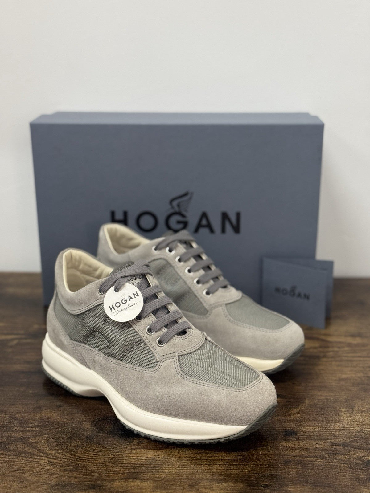 Hogan Interactive Icon Pelle Grey Glasse’    Casual Sneaker Hogan Uomo 39