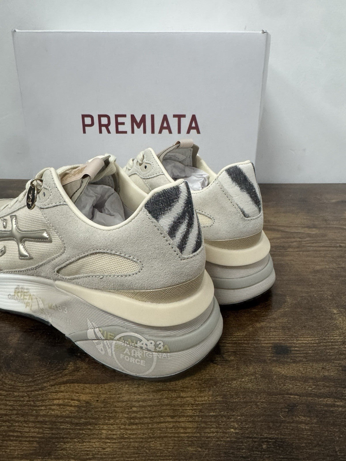 Premiata Moerun Sneaker Suede Beige Casual Donna 39