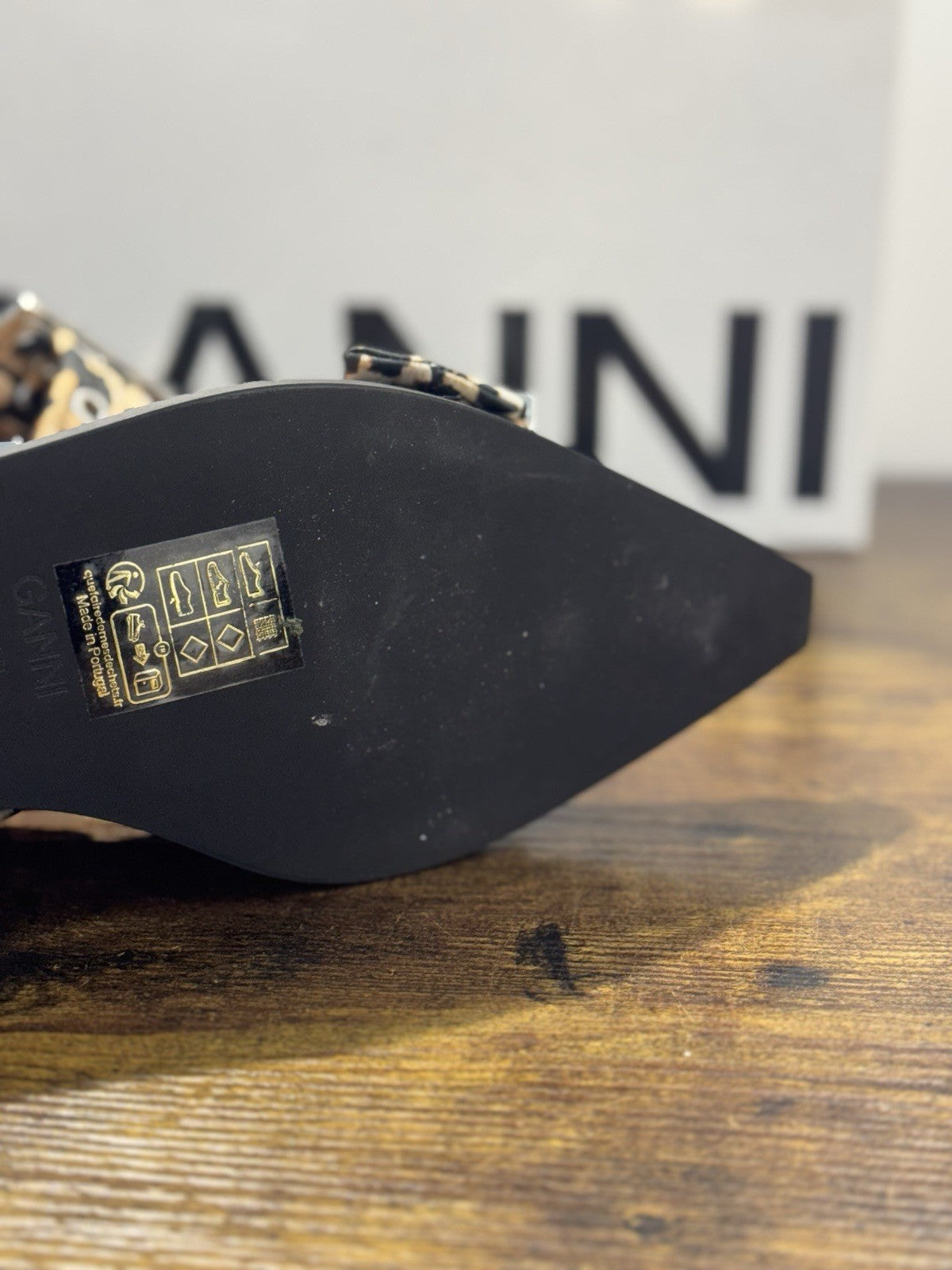 Ganni Ballerina Sling Back In Leopard   Casual Ganni Scarpa Donna 40