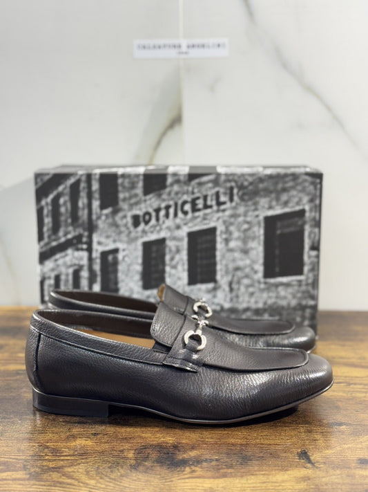 Roberto Botticelli Mocassino Uomo  Pelle T Moro  Fondo Cuoio Made In Italy 41