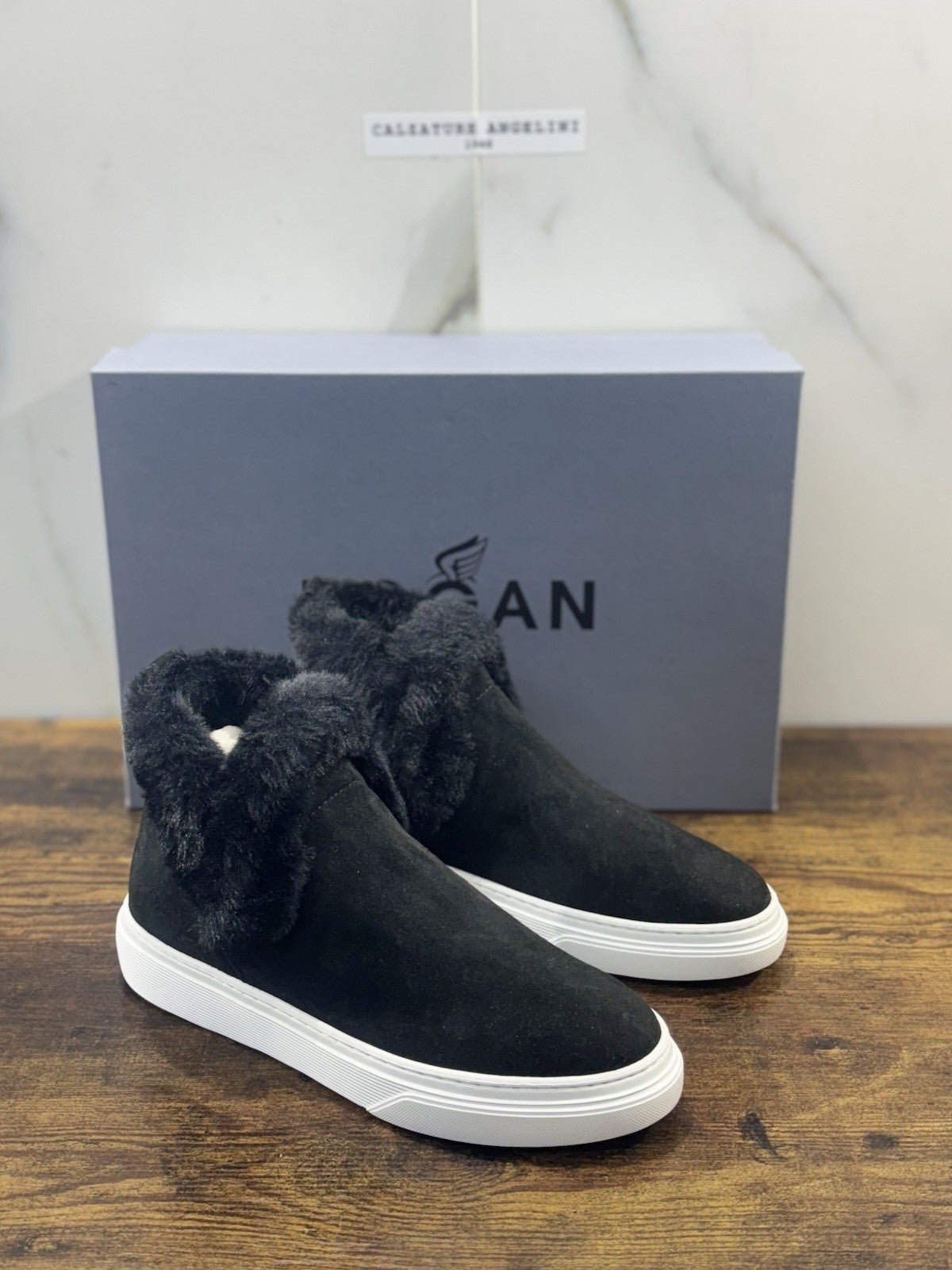 Hogan H366 Stivaletto Winter Feeling Suede Nero Casual Hogan Donna 36