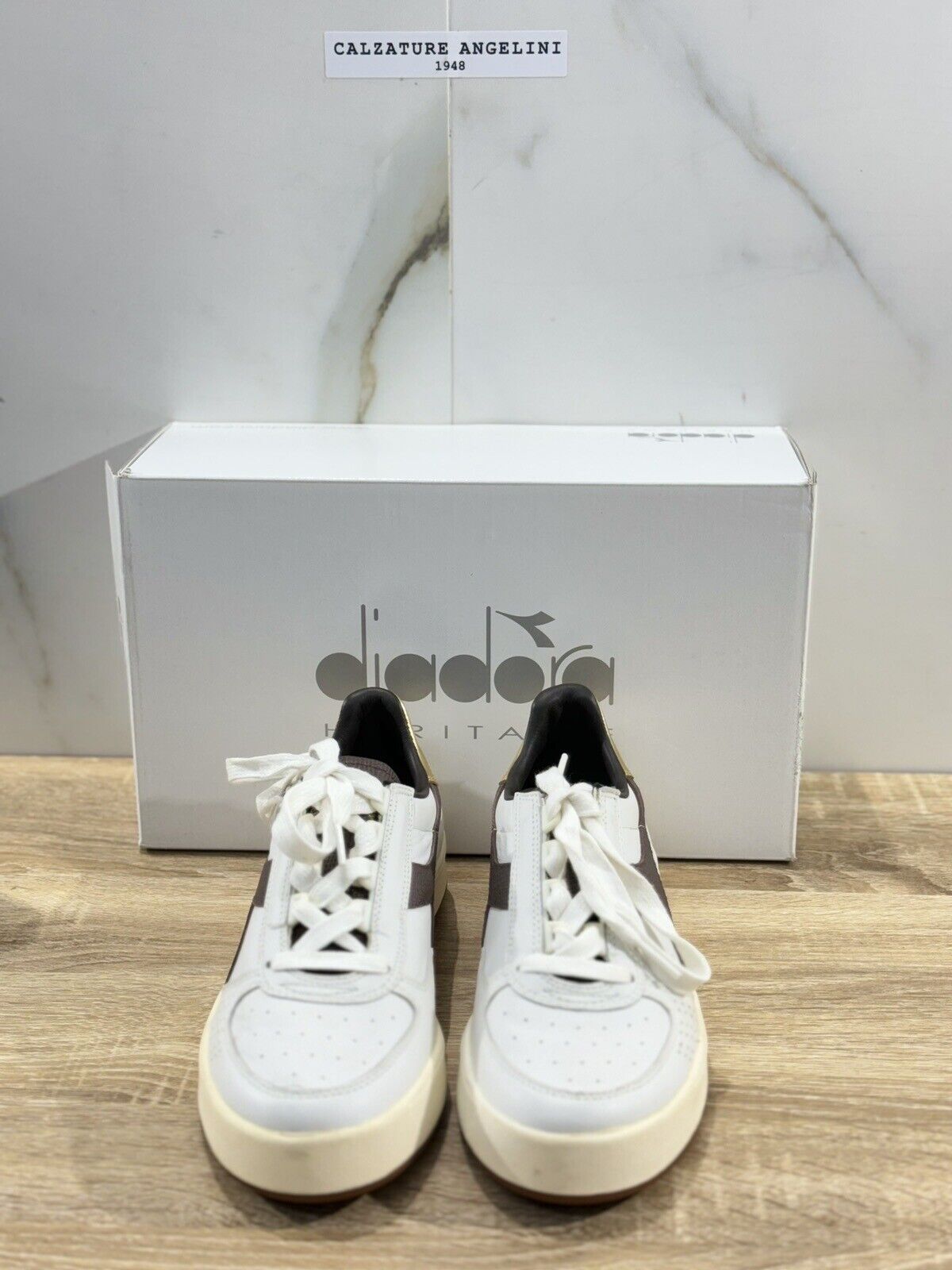 Diadora Heritage Sneaker Uomo B.Elite S L Pelle  Bianca Sneaker 40