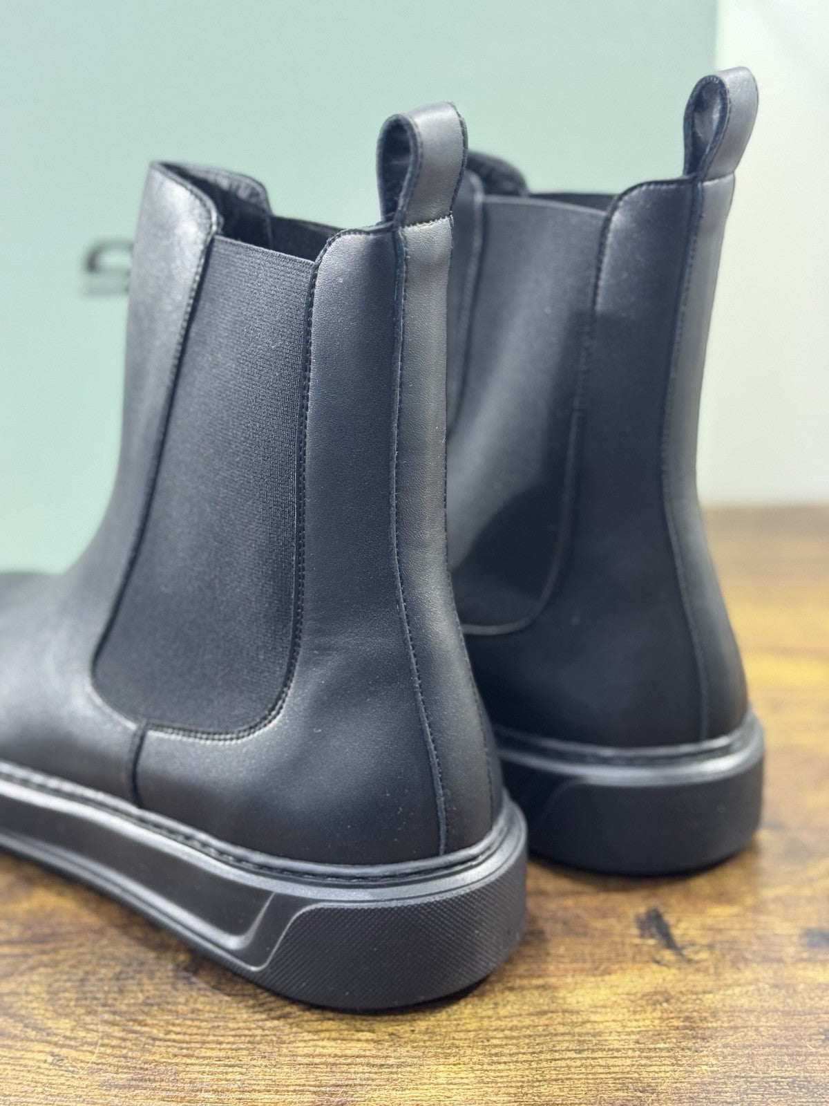 Stokton Chelsea Boot Extra Light  Pelle Nero    100% Made In Italy Uomo 42
