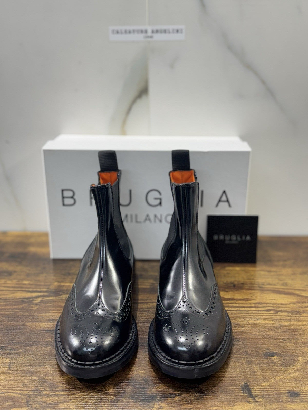 Bruglia Milano Chelsea Boot Nero Pelle  Top Quality Scarpe Donna 39