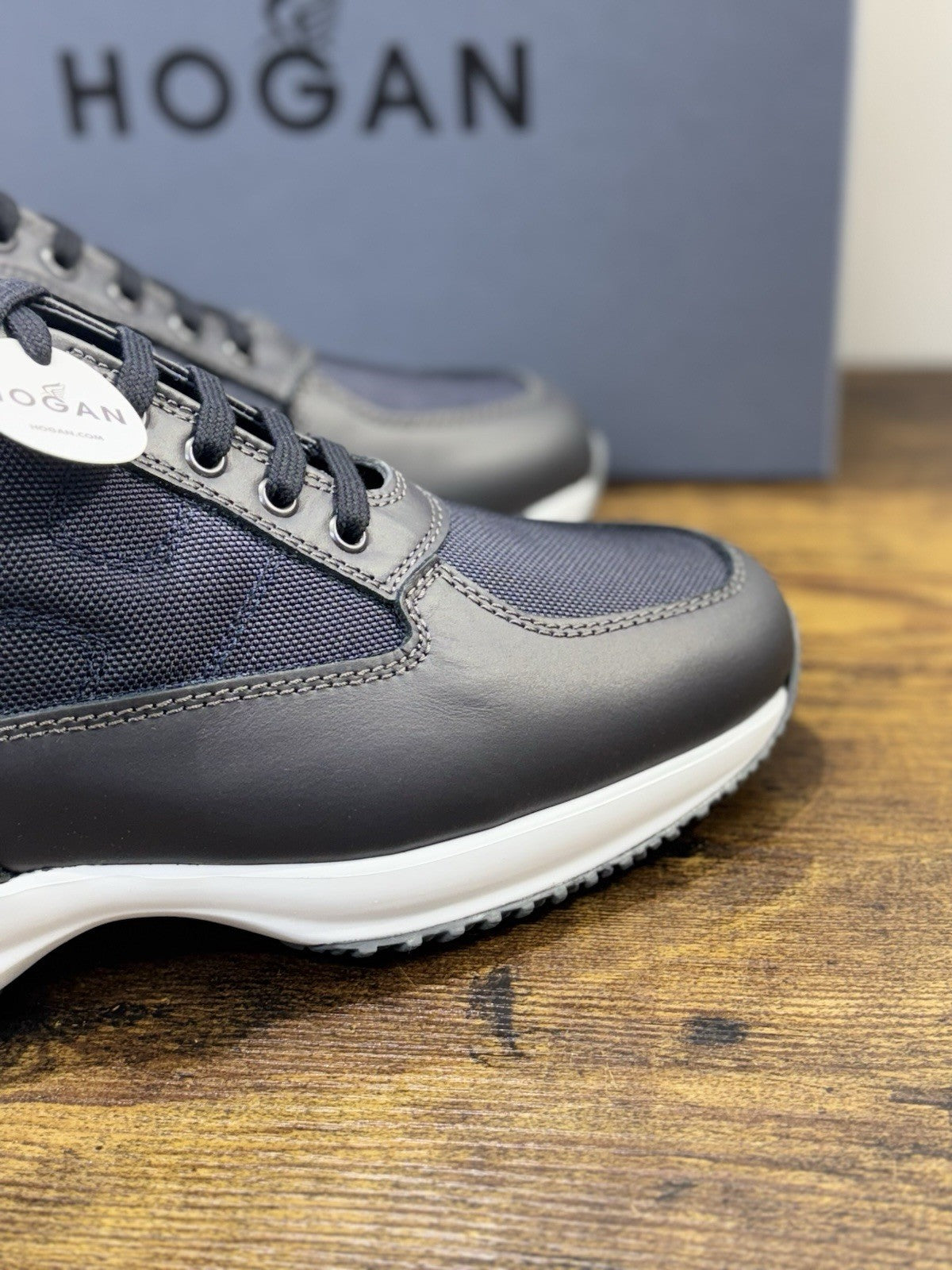 Hogan Interactive Pelle Blu Casual Scarpa Hogan Uomo 43