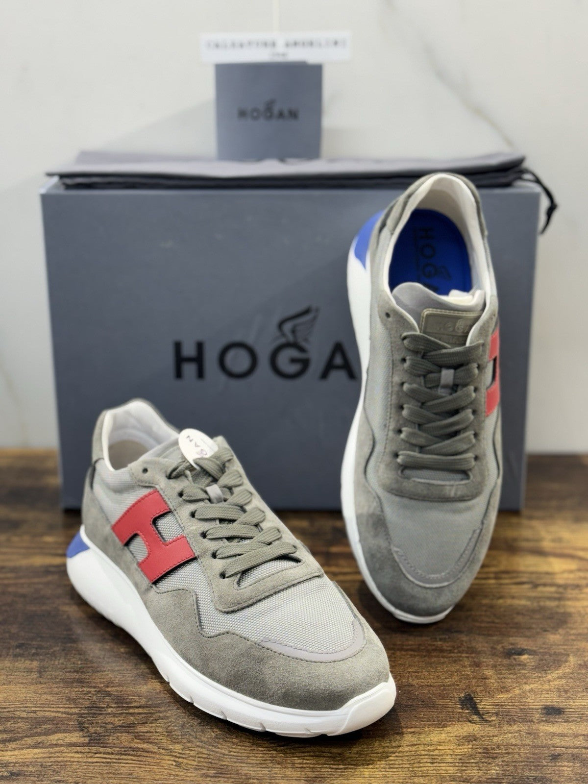 Hogan Interactive 3 Sneaker Suede Grey Memory Foam Uomo 40
