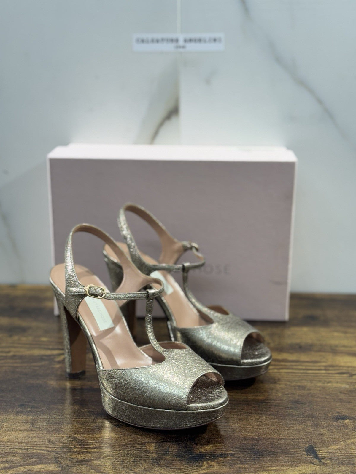 L’autrechose Sandalo  Pelle Bronzo  Casual Donna 38