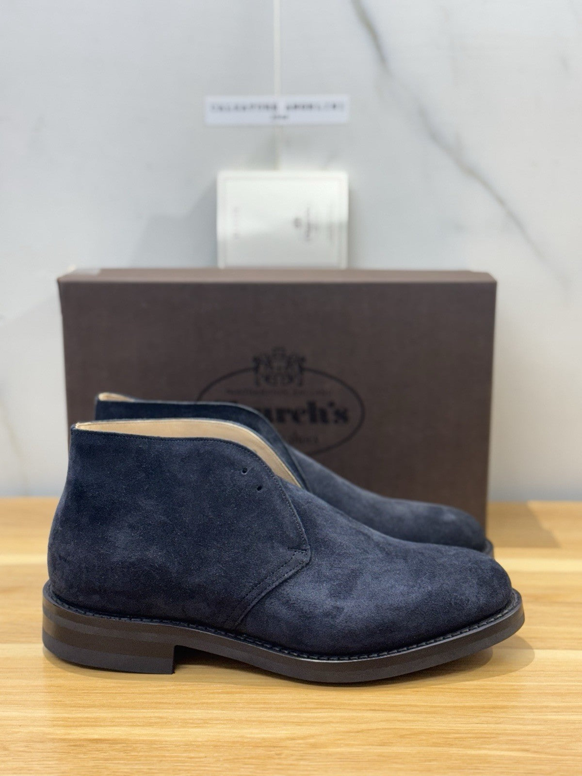 Church’s Ryder 3 81 Polacchino Suede Navy  Luxury Church’s Uomo 40