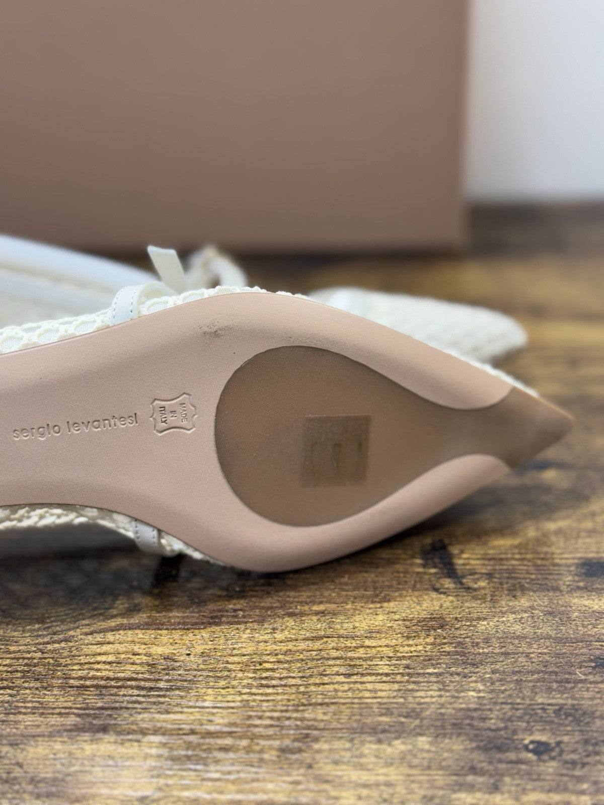 Sergio Levantesi Ballerina Flora Rete Panna    Luxury Woman Scarpa 39