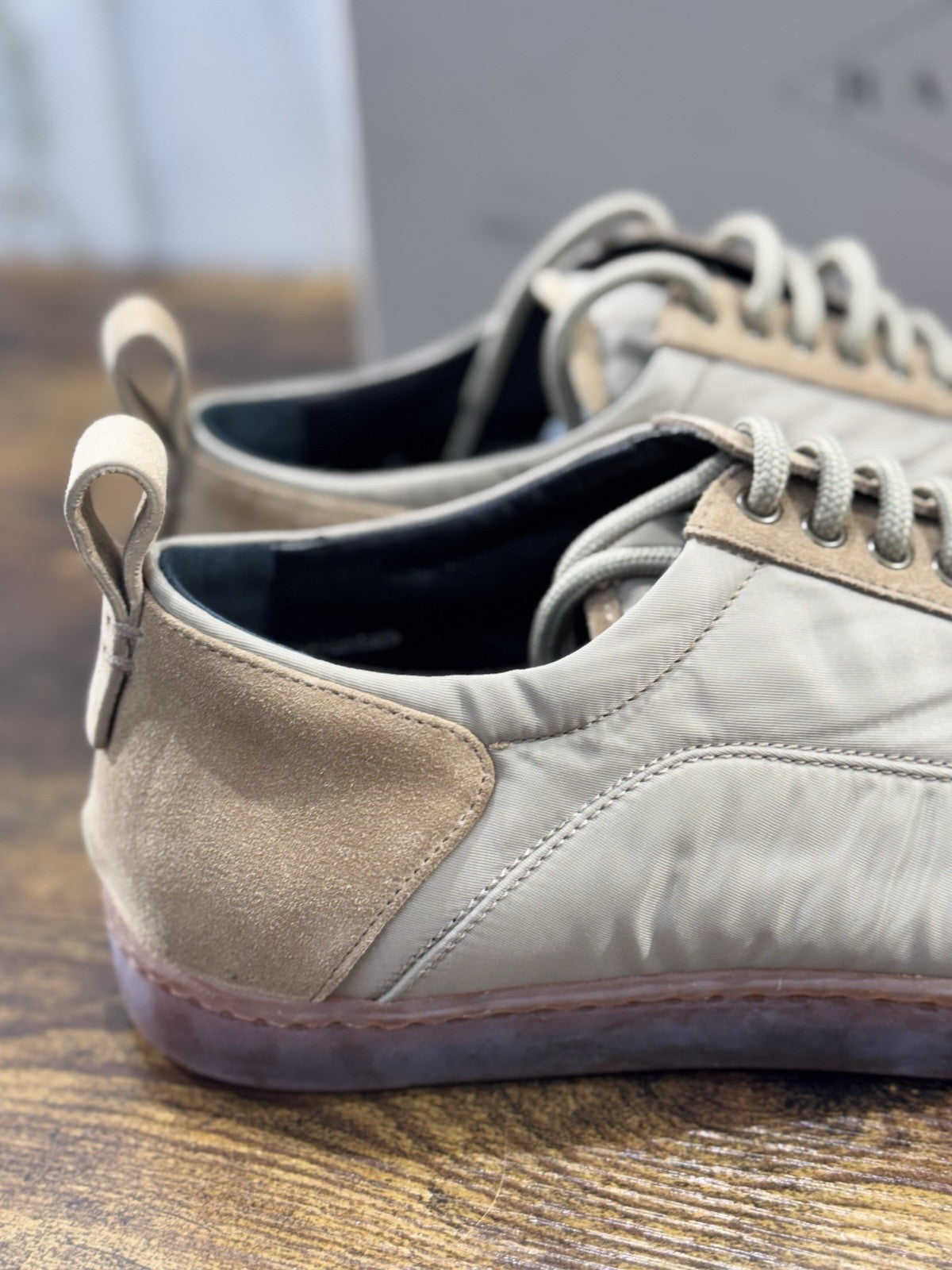 Rare Sneaker Uomo Suede Beige Fondo Ultra Flexible Top Quality 41