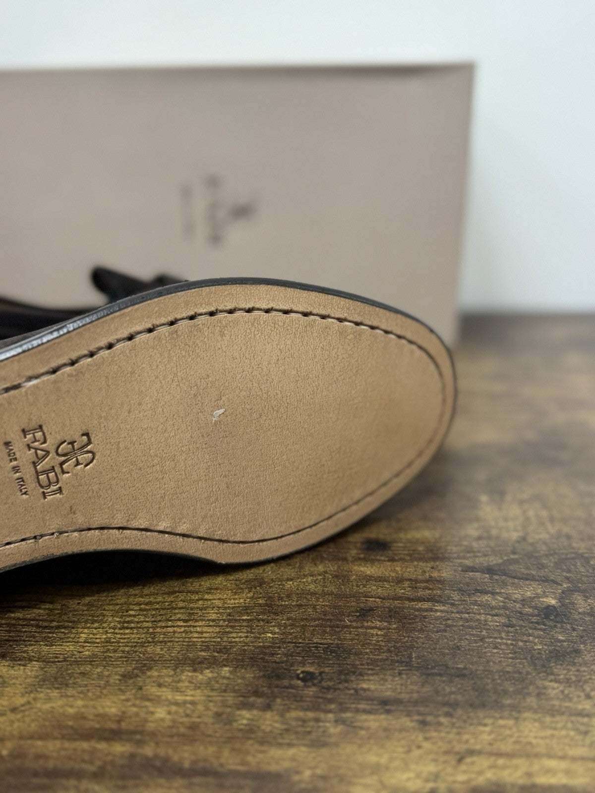 Fabi Mocassino Suede Testa Di Moro Fondo Cuoio Uomo 42
