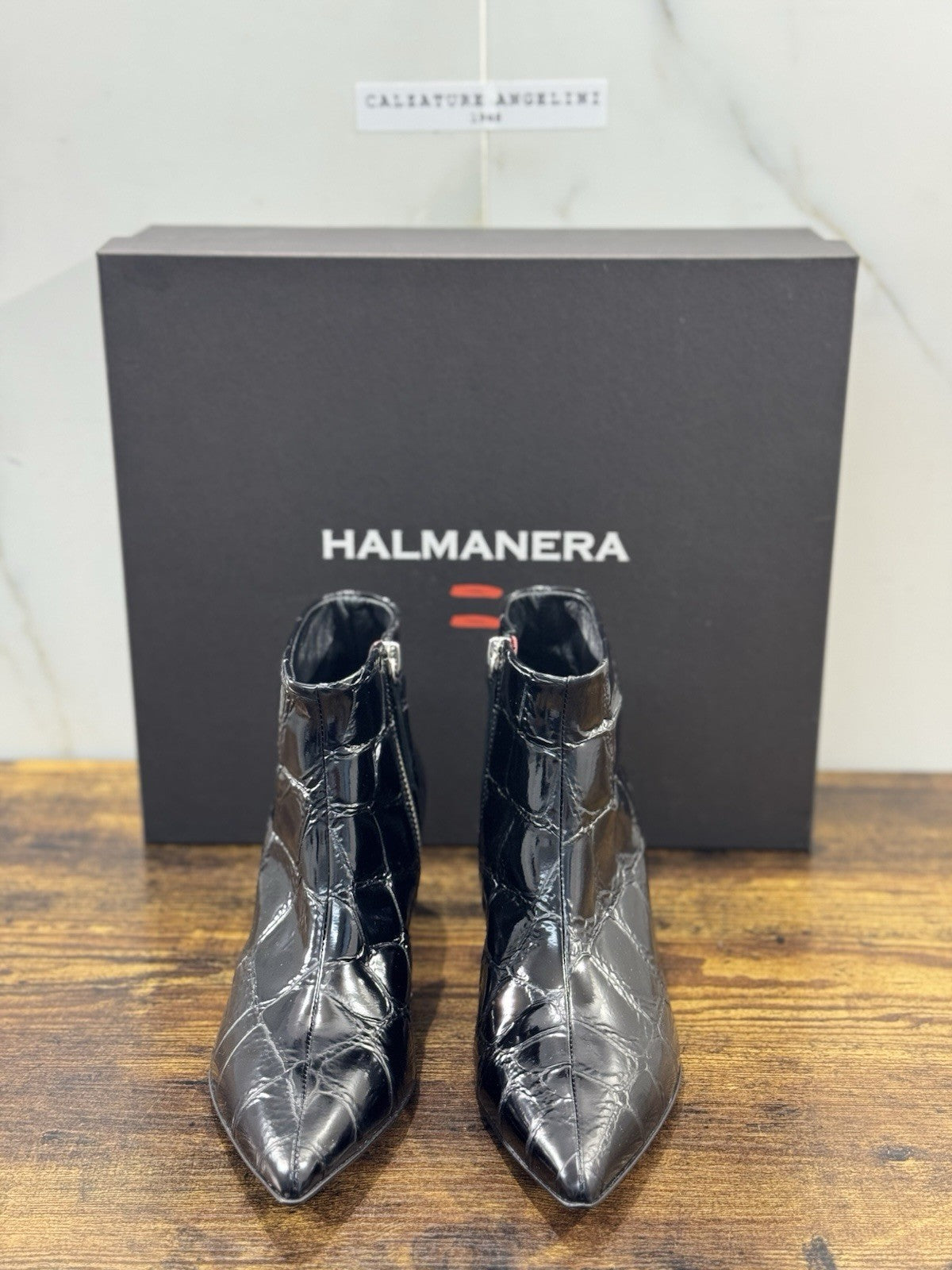 HALMANERA Stivaletto    Pelle Nero    Con Tacco Luxury Made In Italy Donna 41