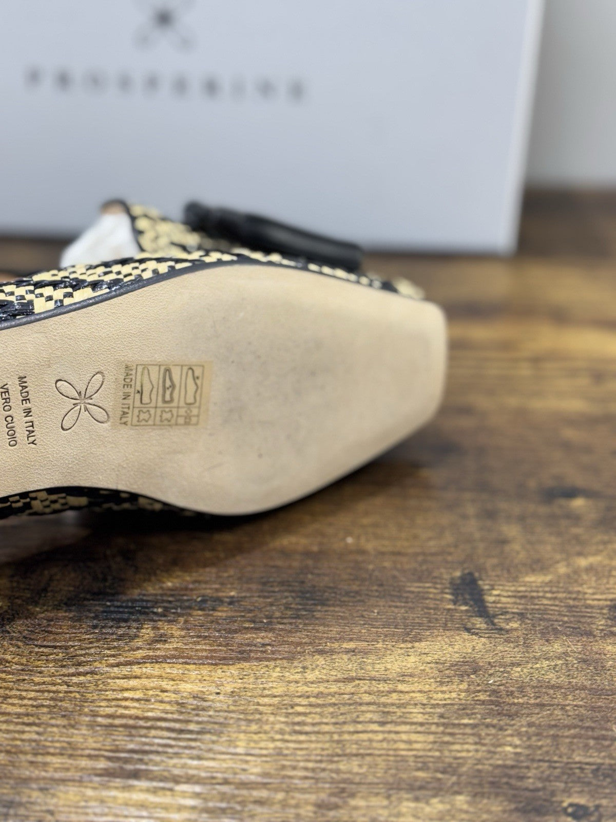 Prosperine Ballerina  Pelle Nero Beige Con Tacco Causal Donna 37