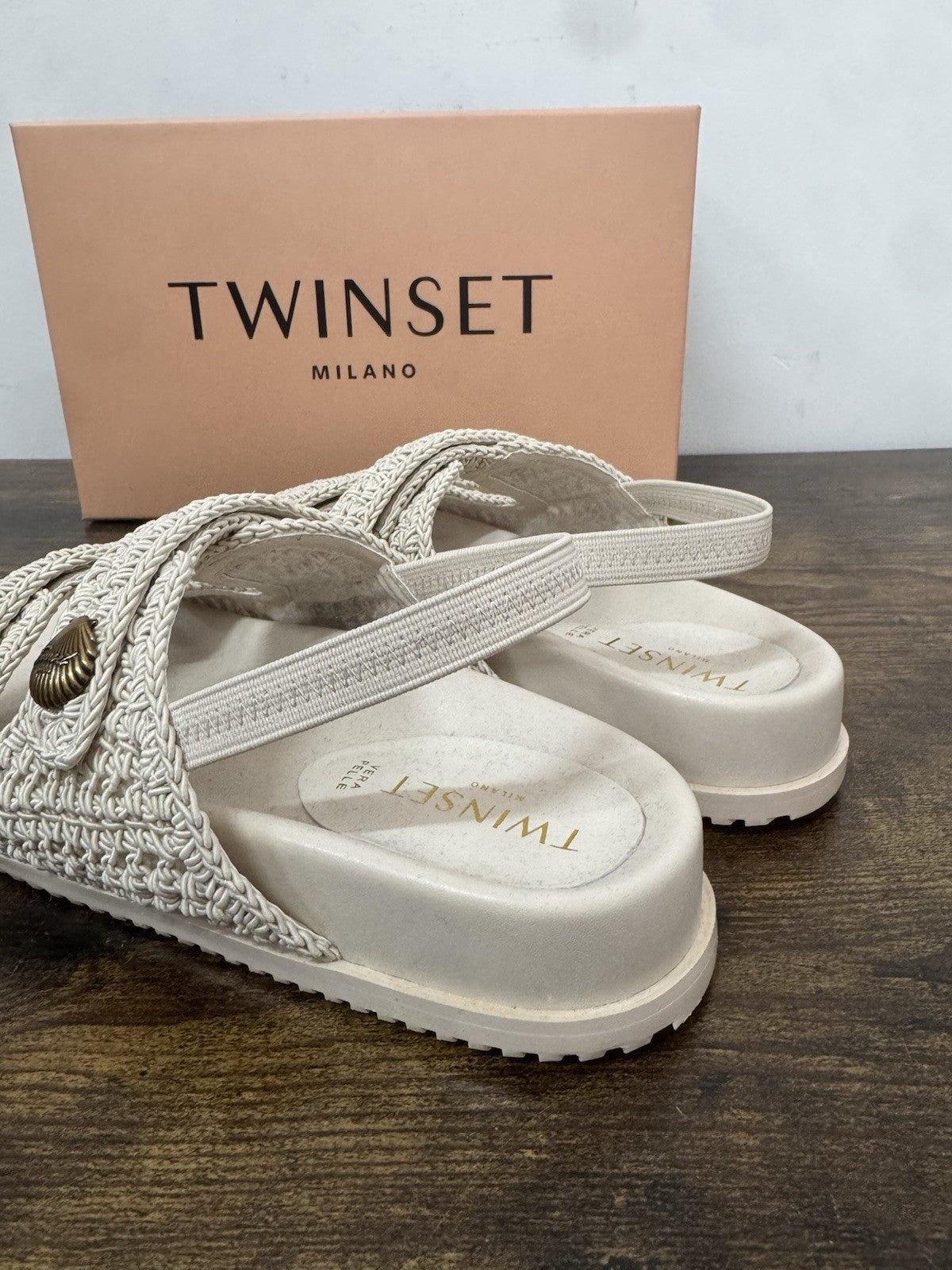 Twin Set Milano Sandalo Madreperla Casual Donna 38