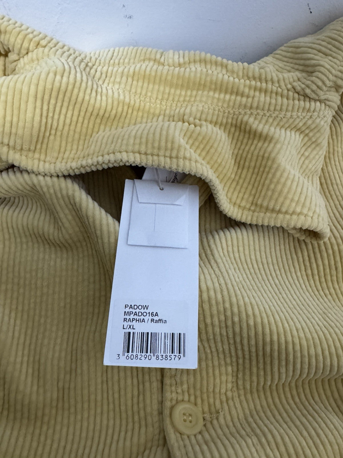 American Vintage Giacca Casual Cotone Velluto Giallo Casual Uomo L XL 