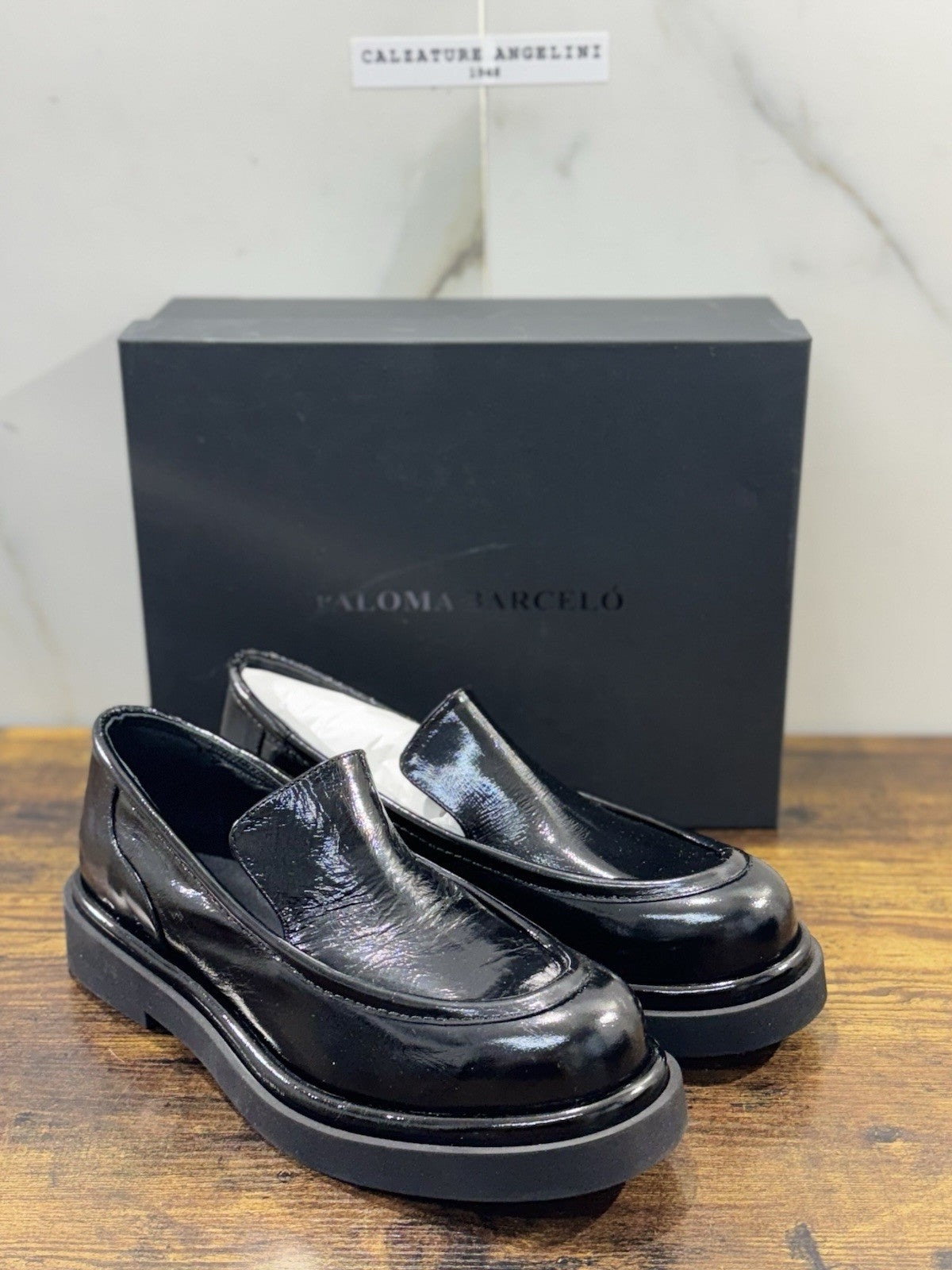 Paloma Barcelo’ Mocassino    Pelle Nera    Casual Loafer 41