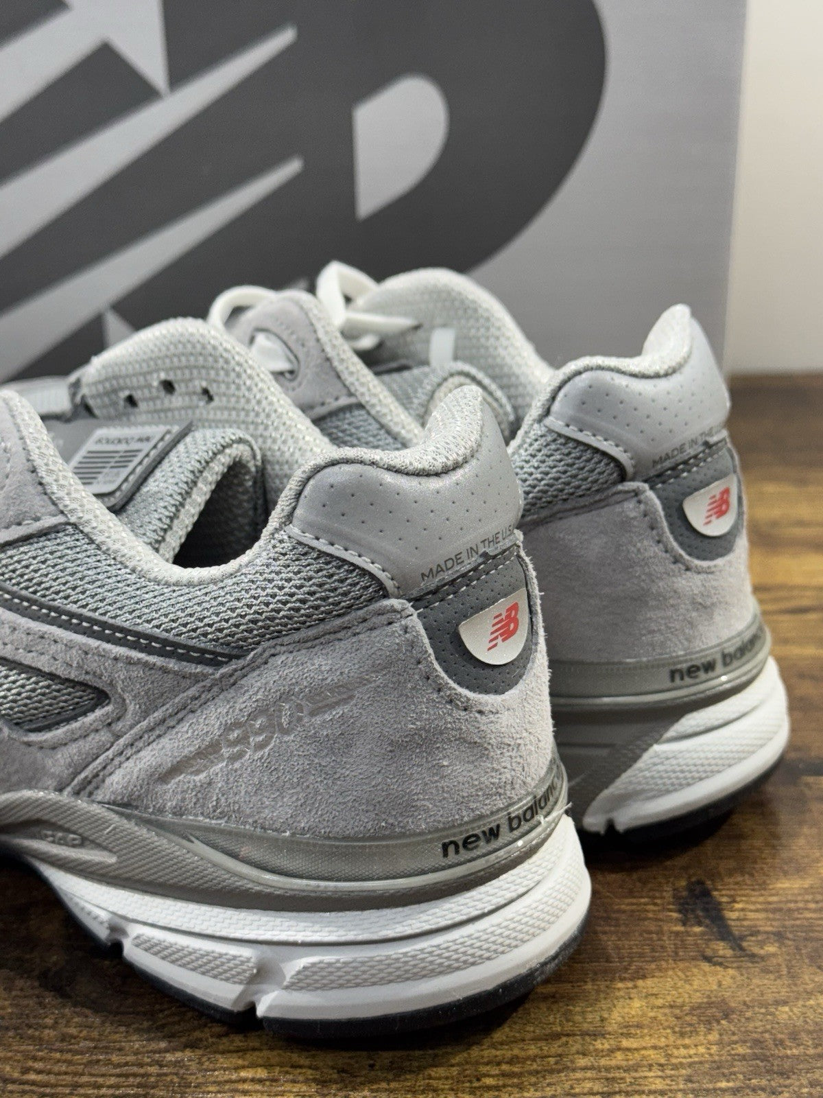 New Balance 990 Made In Usa Limited Edition 100% Leather Iconic Grey  Icon 40