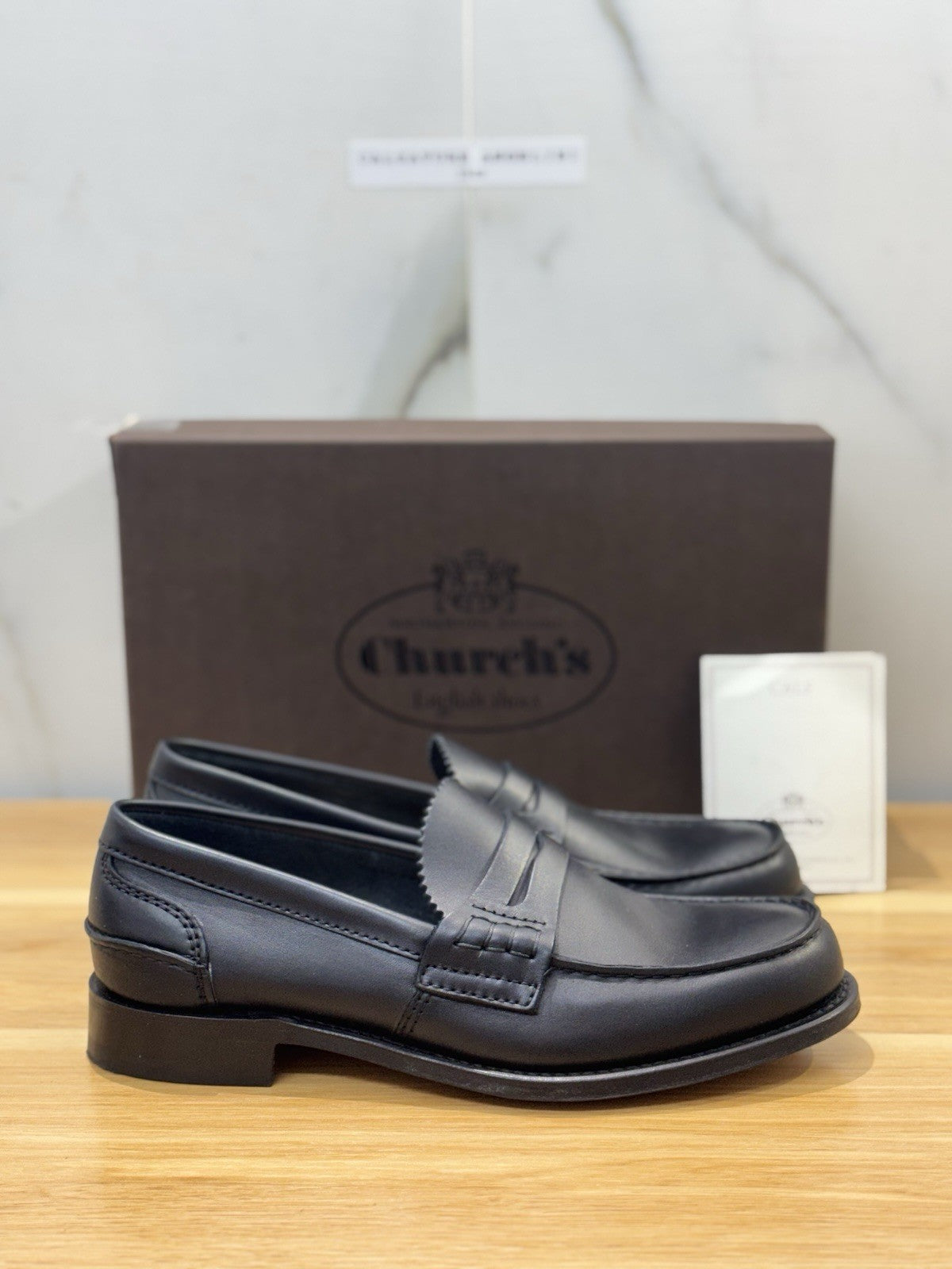 Church’s Pembrey Mocassino Fondo Cuoio Pelle Nero  Luxury Church’s Uomo 40