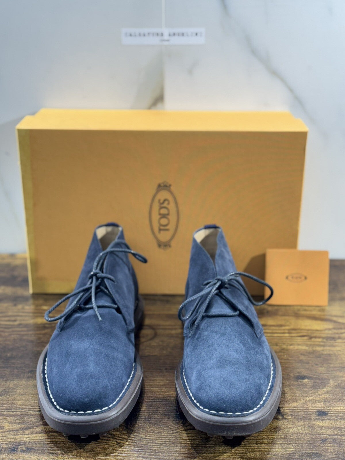 Tod’s Polacchino Uomo Icon Sport Casual Luxury Tod’s Men Shoe Suede Blu 41.5