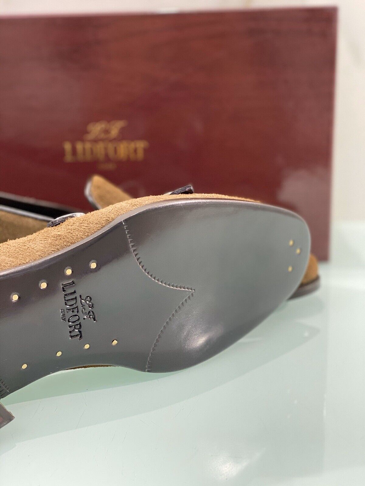 Lidfort Mocassino Doppia Fibbia Uomo 107/M In Desert Bison Luxury Lidfort Men 40