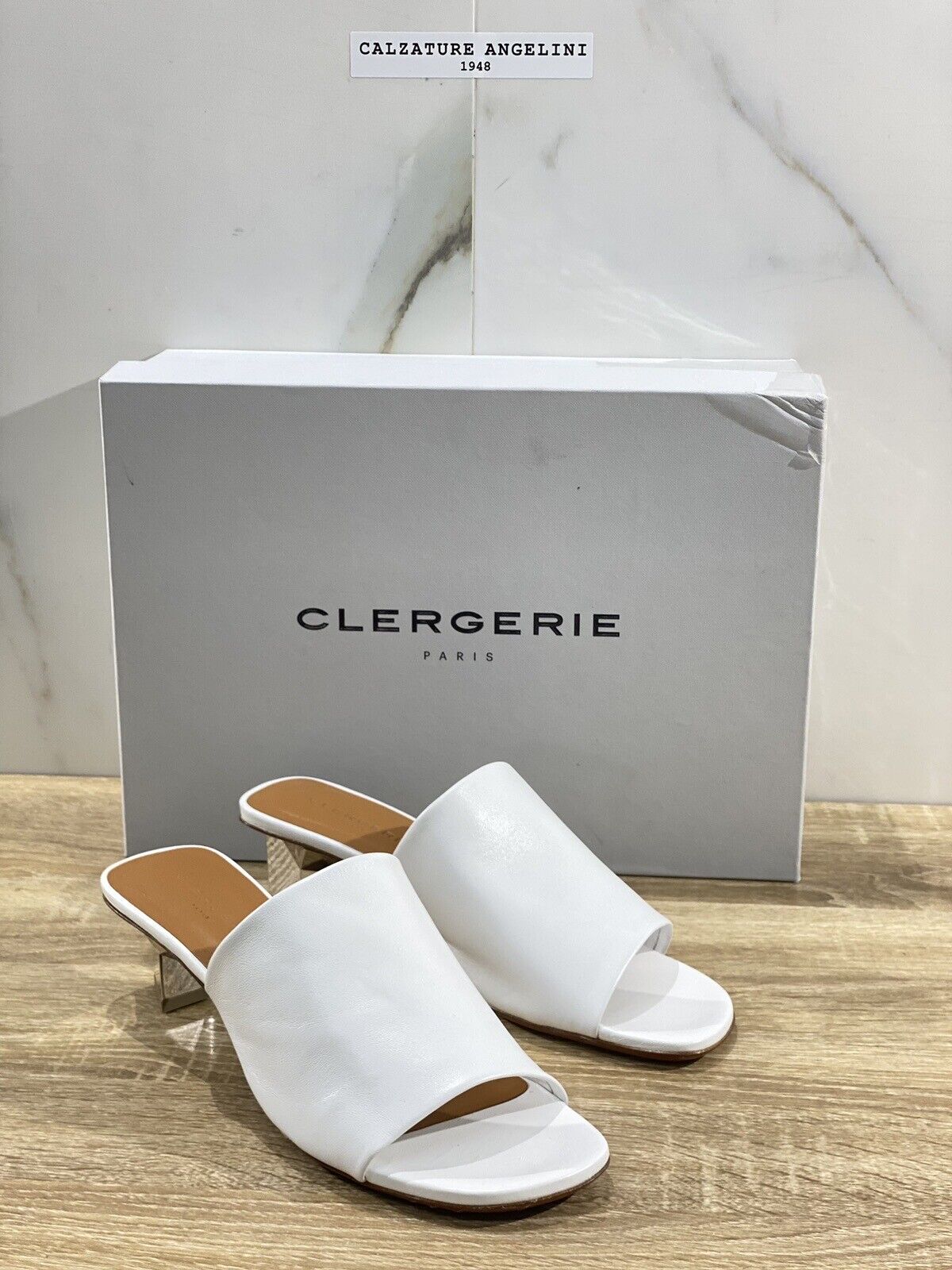 Clergerie Sandalo Donna Lyna Pelle Bianco Luxury Clergerie Sandal 38.5