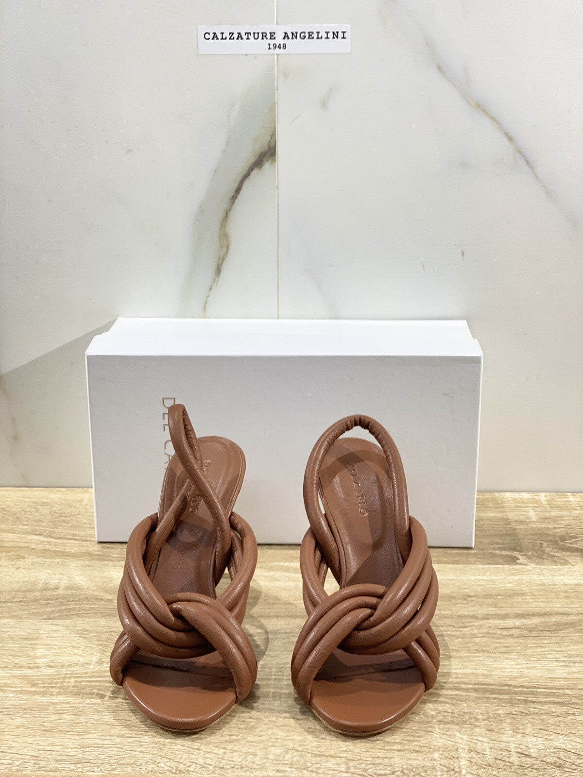Del Carlo Sandalo Donna Kelly In Pelle Terra Luxury Woman Sandal 37