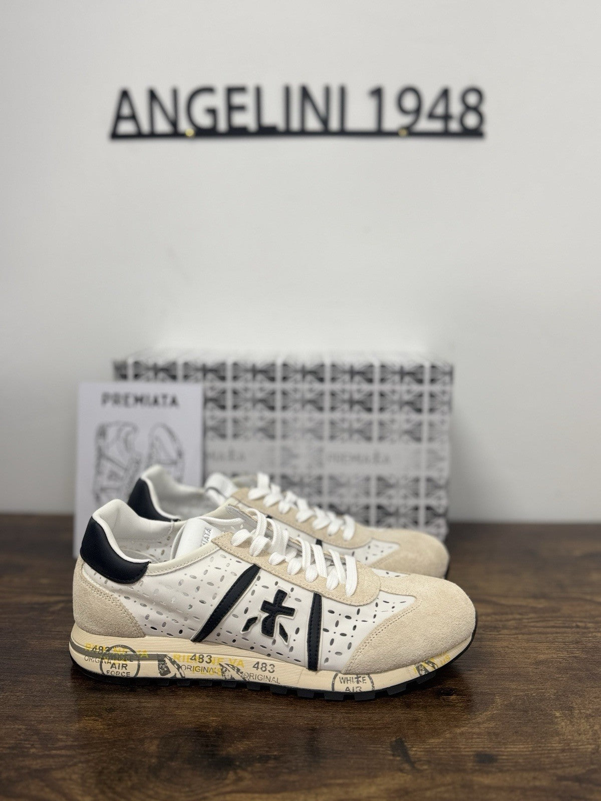 Premiata Lucy Sneaker Pelle Bianca Traforata Casual Premiata Donna 41