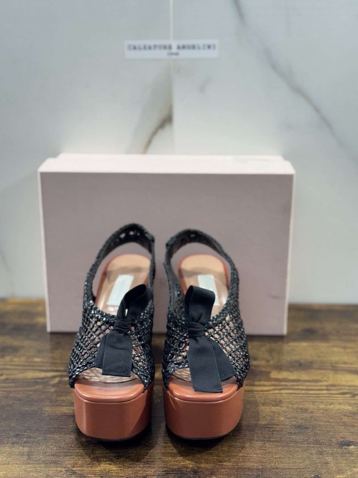 L’autrechose Sandalo  Pelle Nero Intreccio  Casual Donna 38