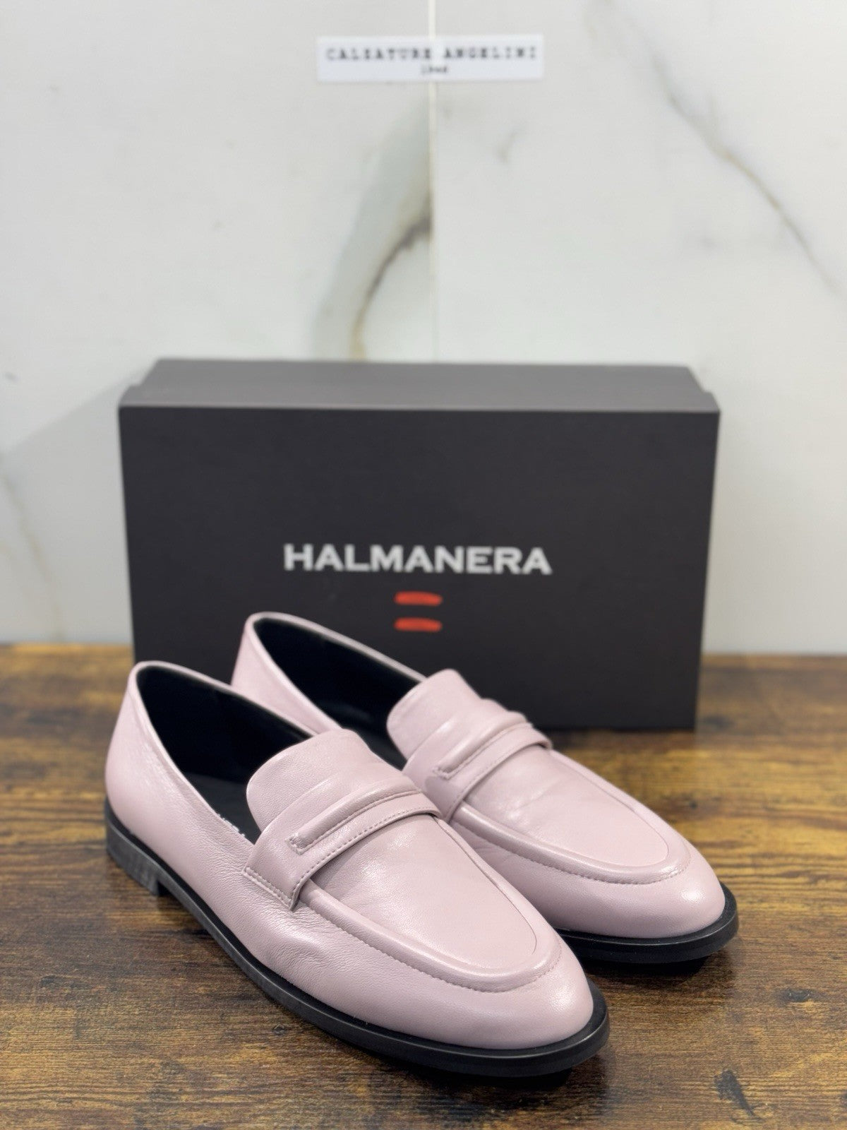 HALMANERA Mocassino   Pelle Malva Con Tacco Luxury Made In Italy Donna 41