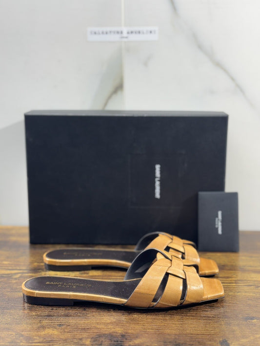 Saint Laurent Tribute Sandal 05 Cuoio   Donna  Luxury Saint Laurent Woman 36.5