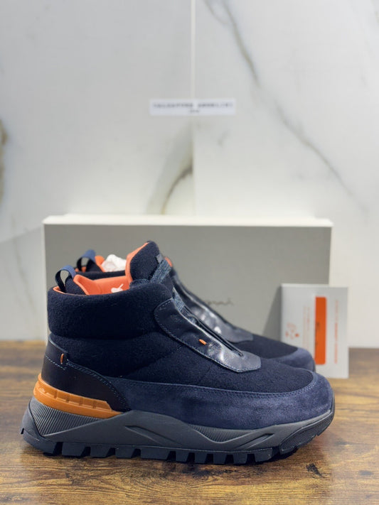 Santoni Sneaker Uomo  Innova Pelle Blu Casual Boot Innova Santoni 41