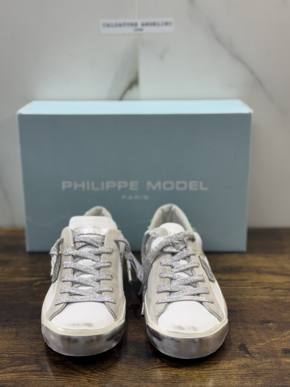 Philippe Model Paris Low Top  Sneaker Pelle Bianca   Donna 39