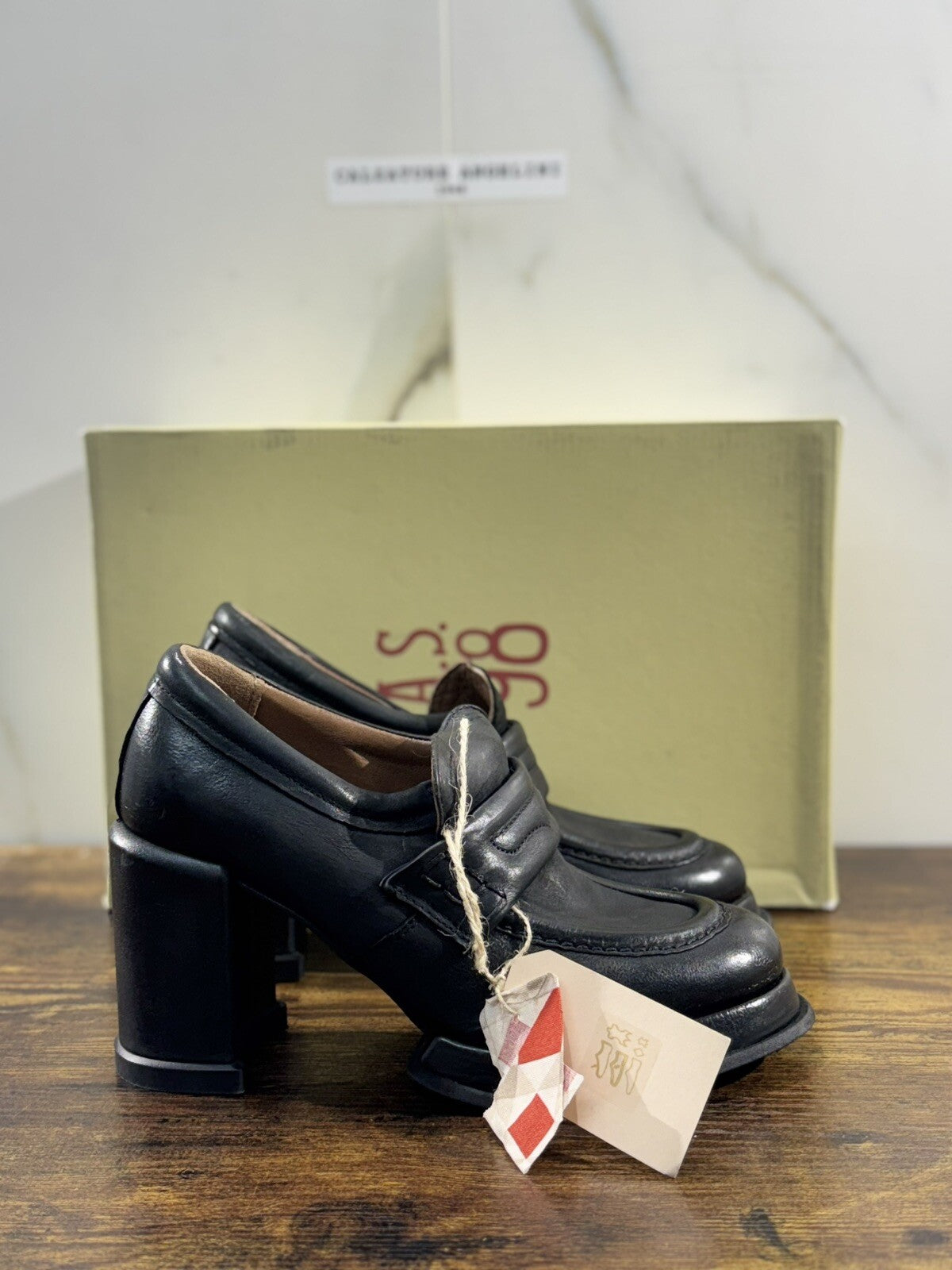 A.S 98 Mocassino Donna Con Tacco Causal Loafer Woman 36