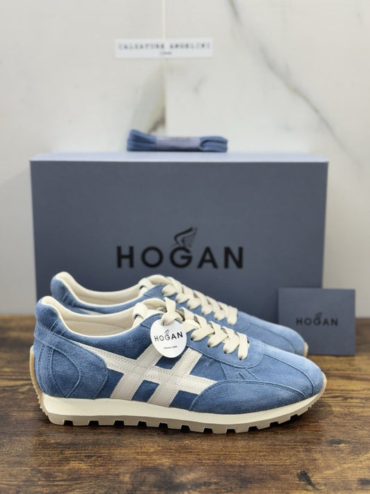 Hogan H671  Sneaker Pelle Suede Azzurro     Hogan Scarpe Donna 38